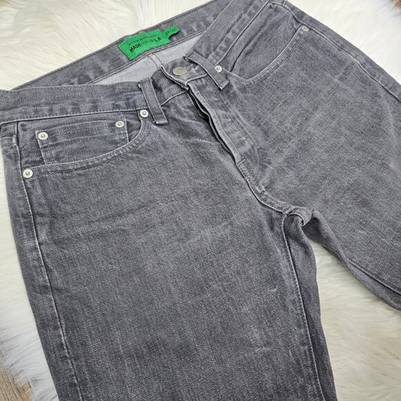 Club Monaco Selvedge Barrette Button Jeans Men 29 x 32 Grey Wash Made In USA - Picture 6 of 12